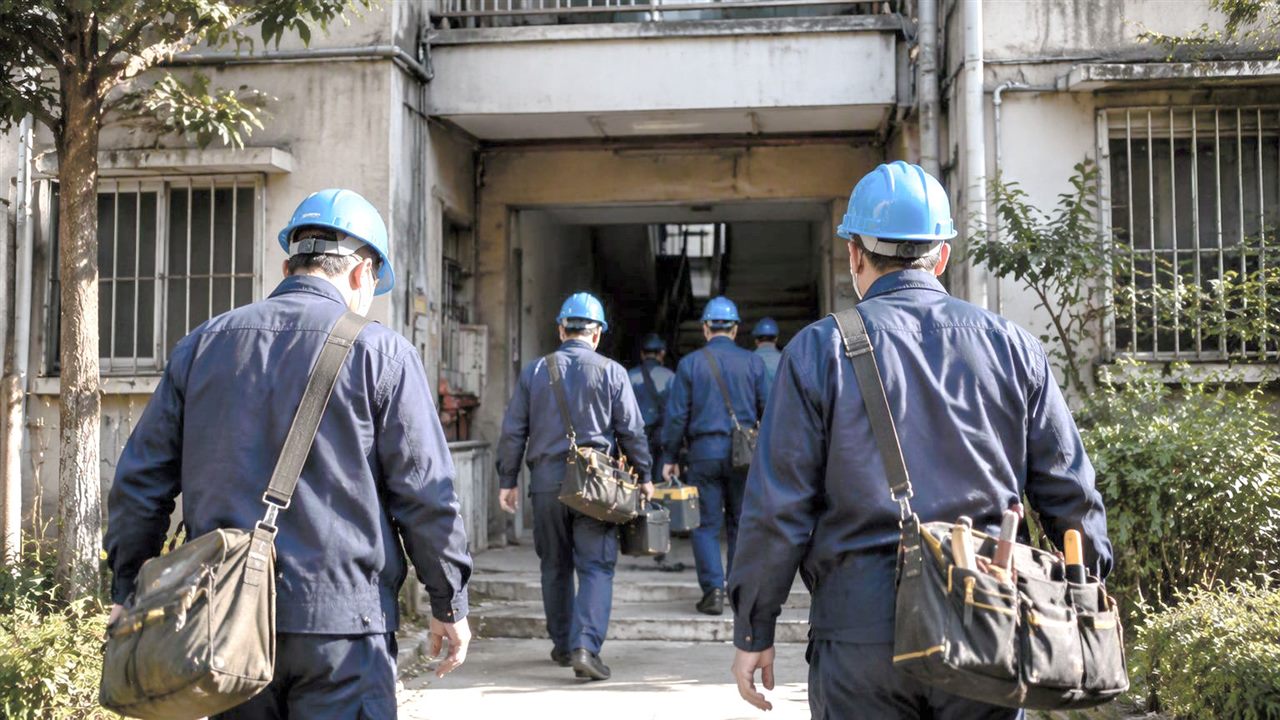 二建房修施工团队